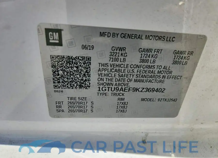 1GTU9AEF9KZ369402# 13