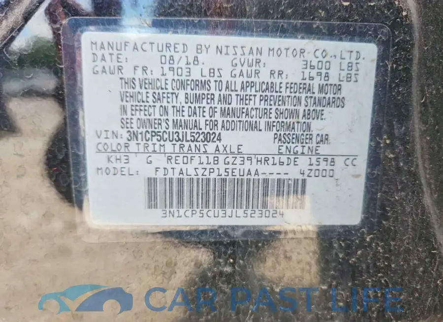 3N1CP5CU3JL523024# 13