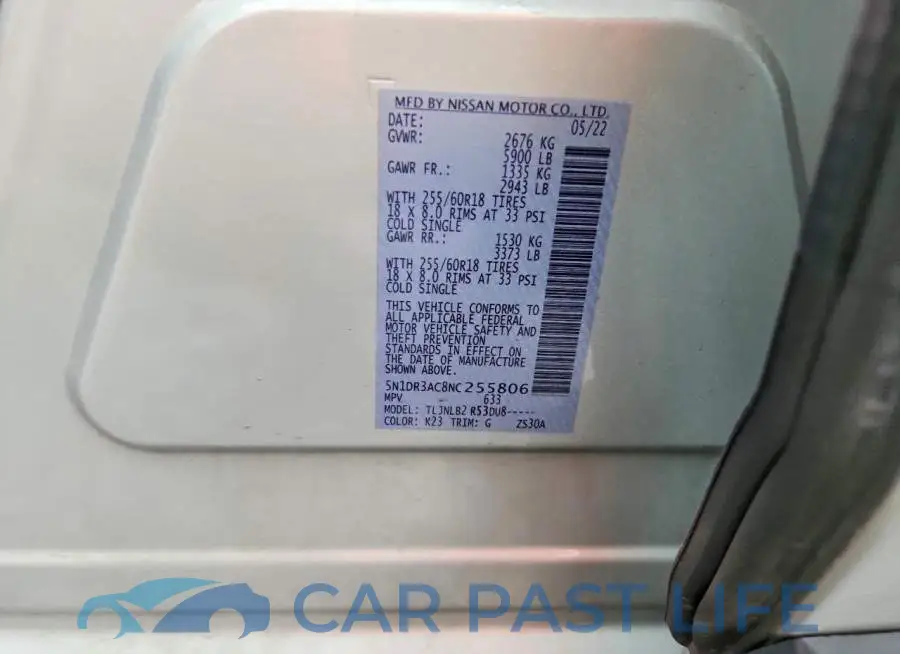 5N1DR3AC8NC255806# 13