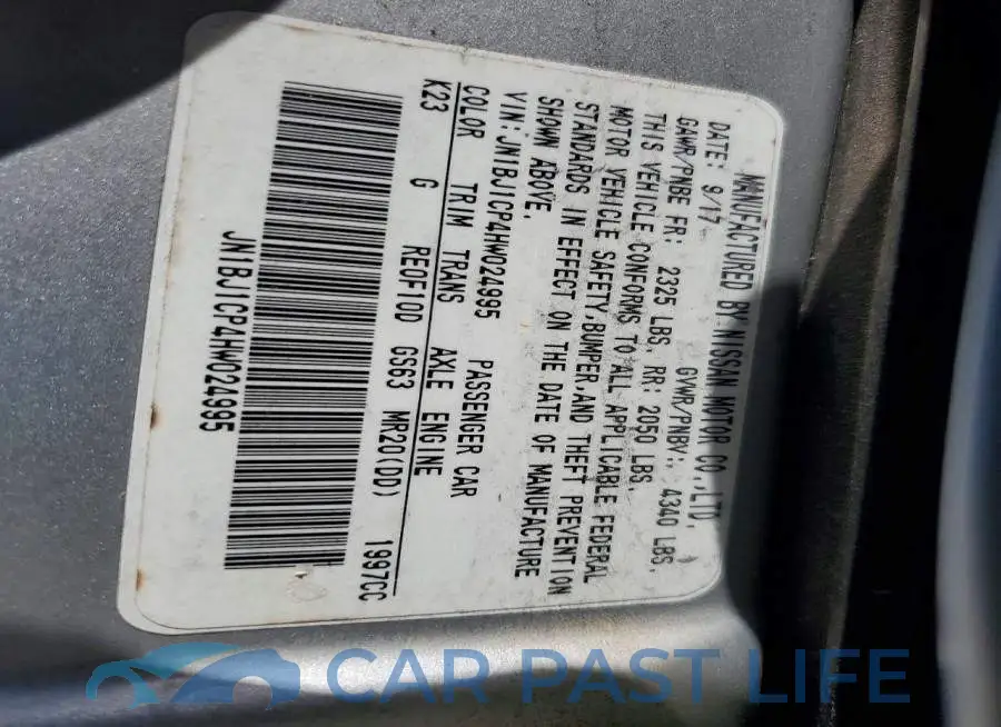 JN1BJ1CP4HW024995# 12