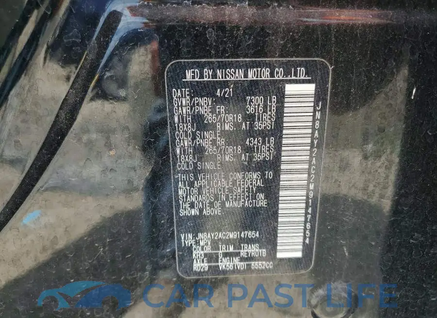 JN8AY2AC2M9147654# 12