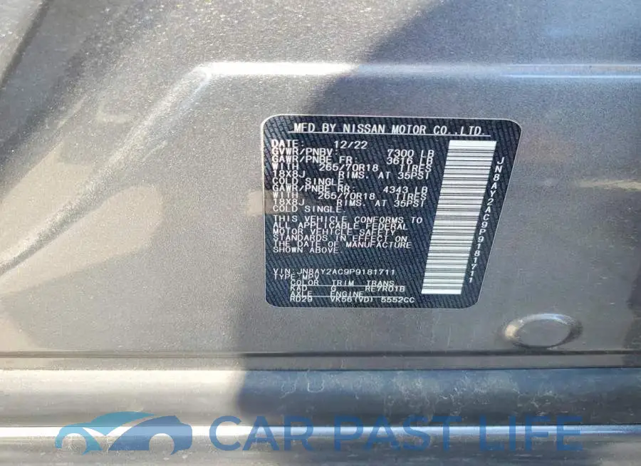 JN8AY2AC9P9181711# 13