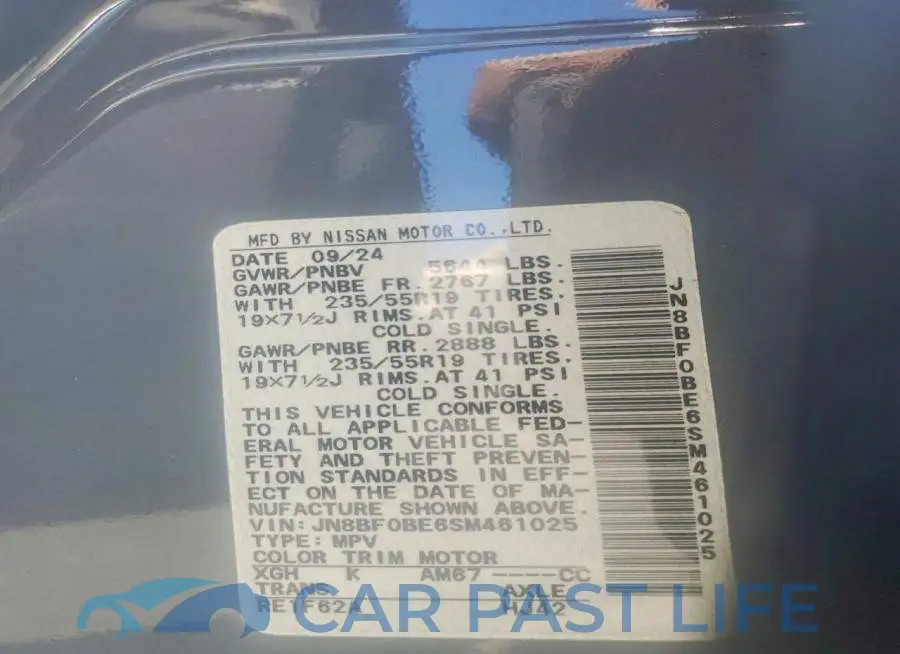 JN8BF0BE6SM461025# 12