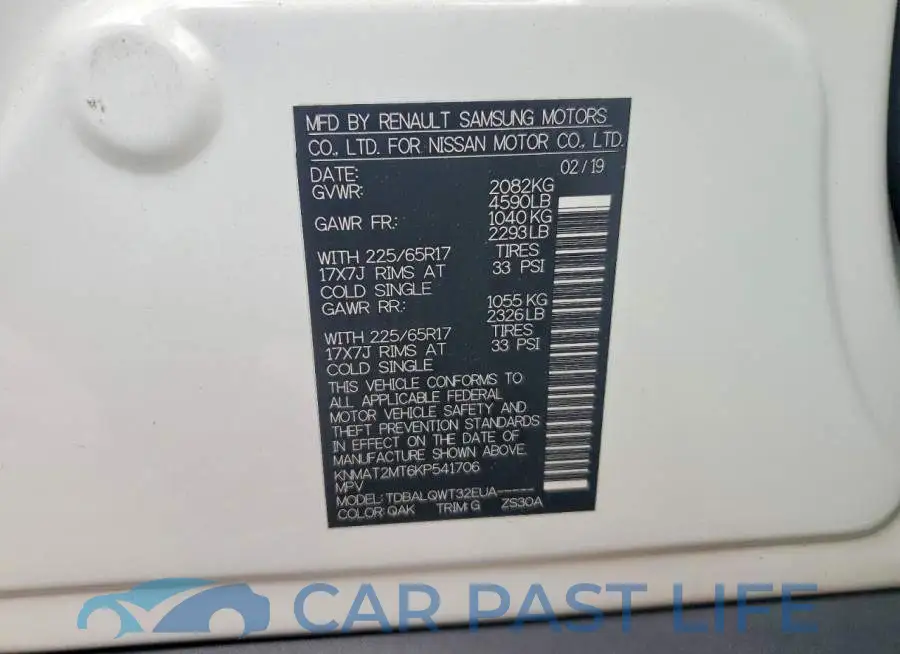 KNMAT2MT6KP541706# 13
