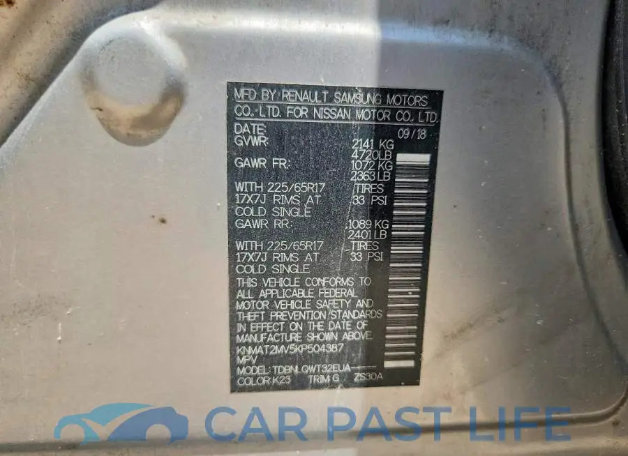KNMAT2MV5KP504387# 13