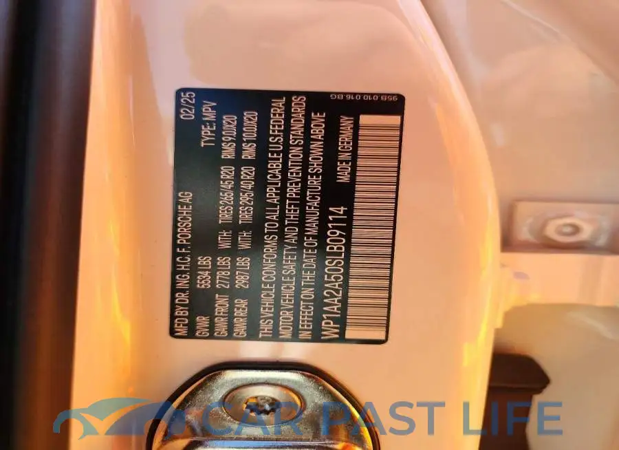 WP1AA2A50SLB09114# 12