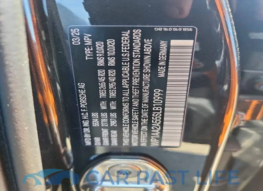 WP1AA2A55SLB10999# 13
