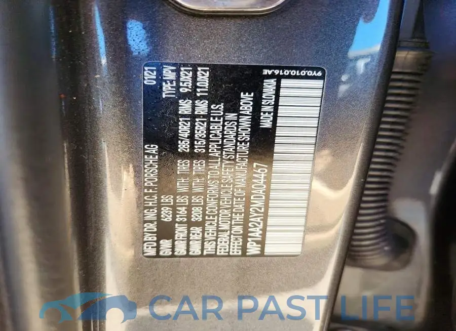 WP1AA2AY2MDA04467# 14