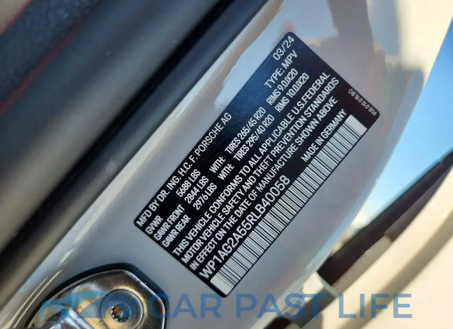 WP1AG2A55RLB40058# 12