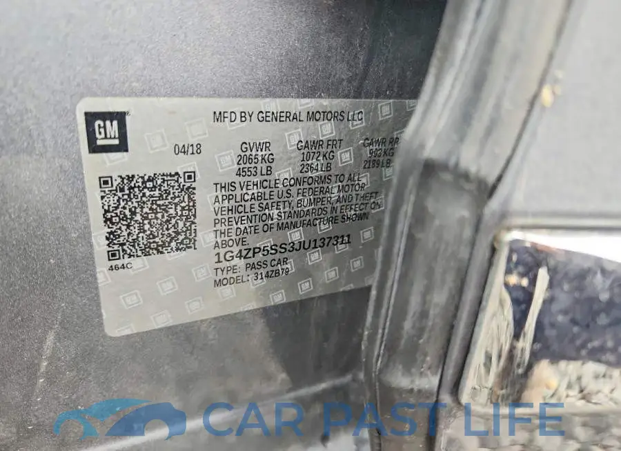 1G4ZP5SS3JU137311# 12