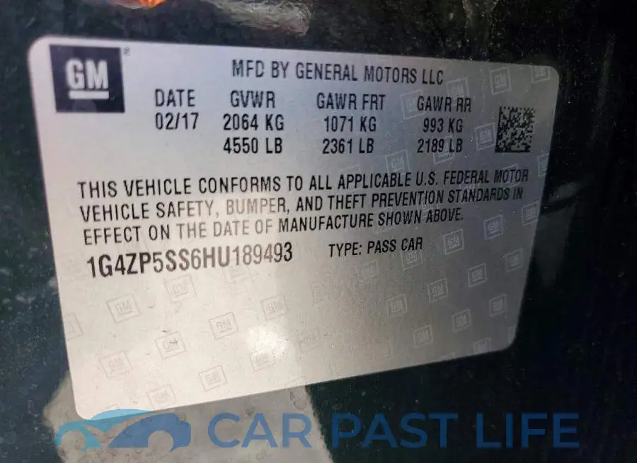 1G4ZP5SS6HU189493# 12