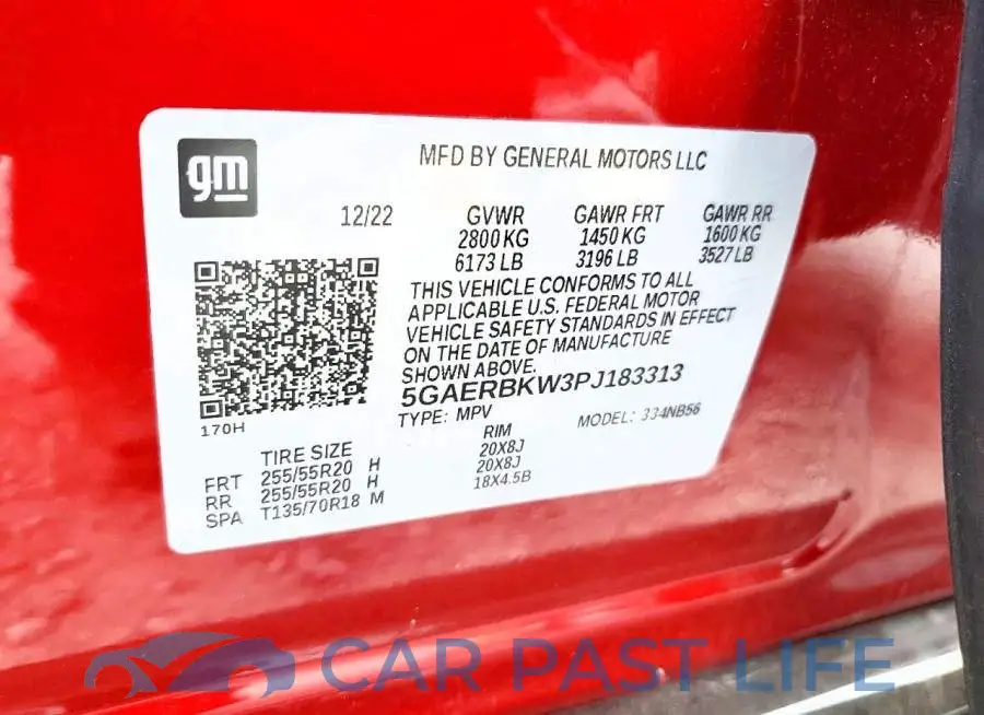 5GAERBKW3PJ183313# 13