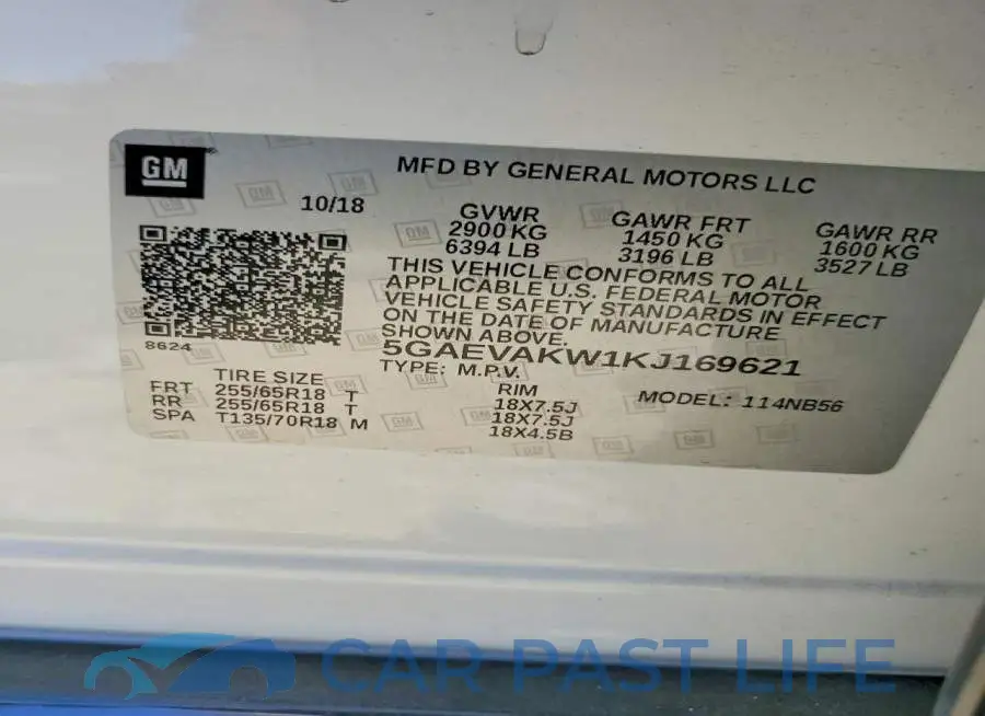 5GAEVAKW1KJ169621# 12