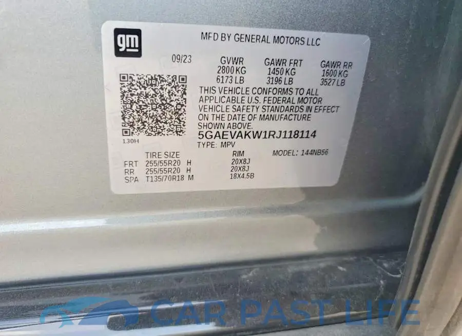 5GAEVAKW1RJ118114# 14