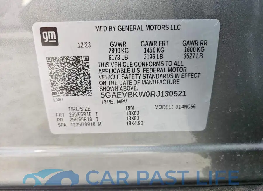 5GAEVBKW0RJ130521# 13