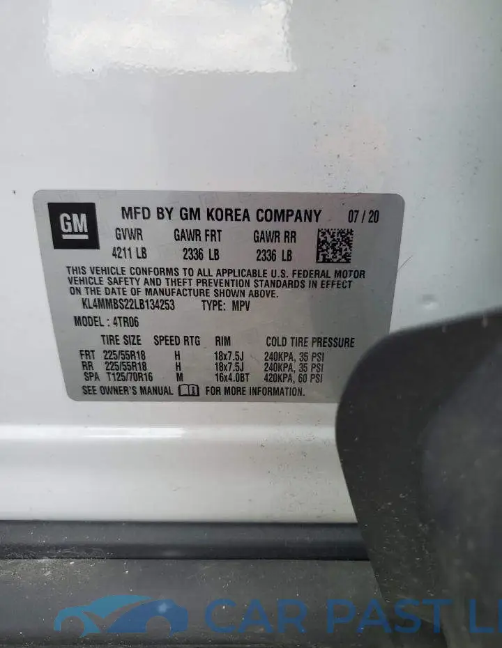 KL4MMBS22LB134253# 13