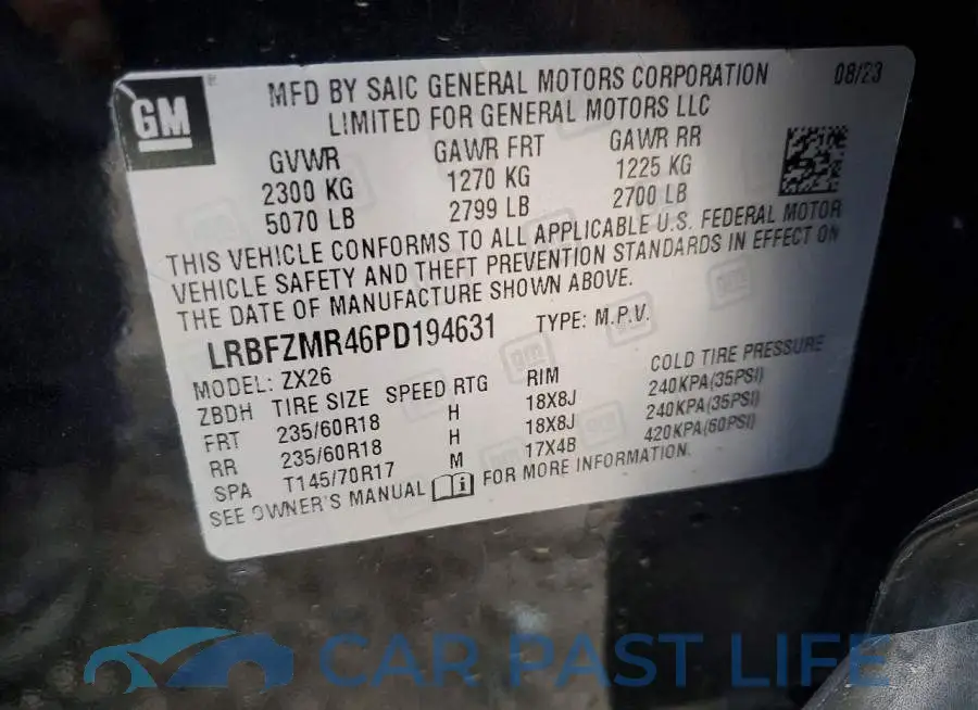 LRBFZMR46PD194631# 13