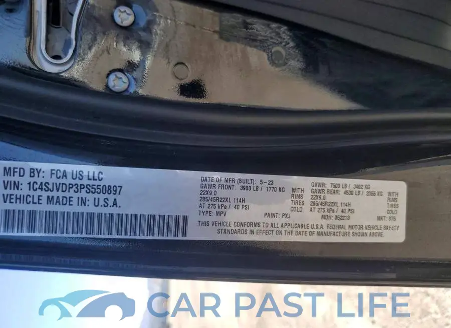 1C4SJVDP3PS550897# 13