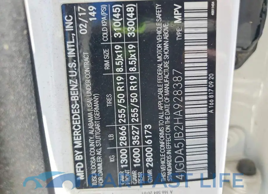 4JGDA5JB2HA928387# 12