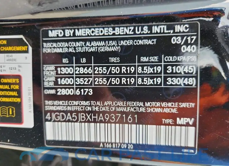 4JGDA5JBXHA937161# 14