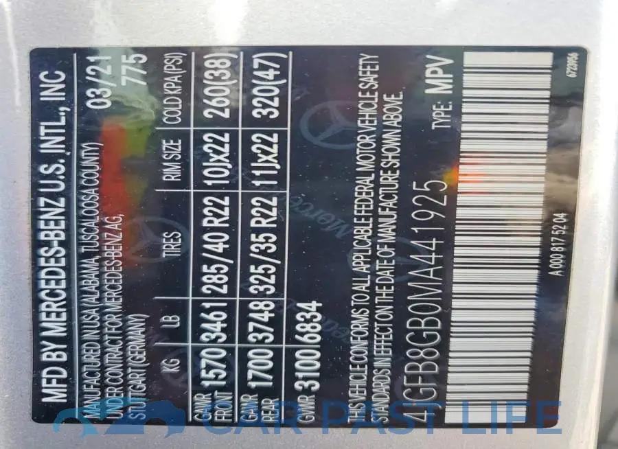 4JGFB8GB0MA441925# 14