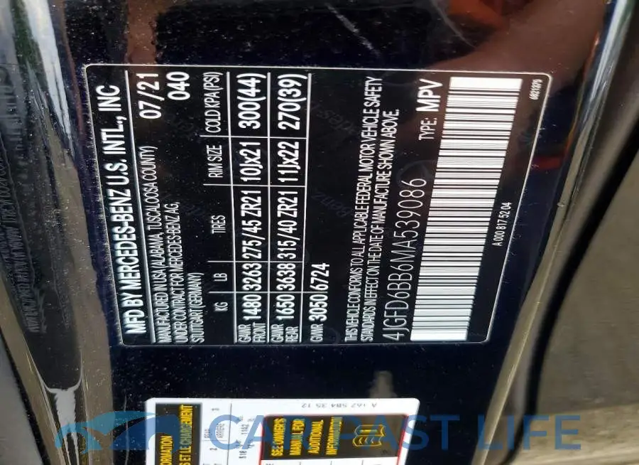 4JGFD6BB6MA539086# 13