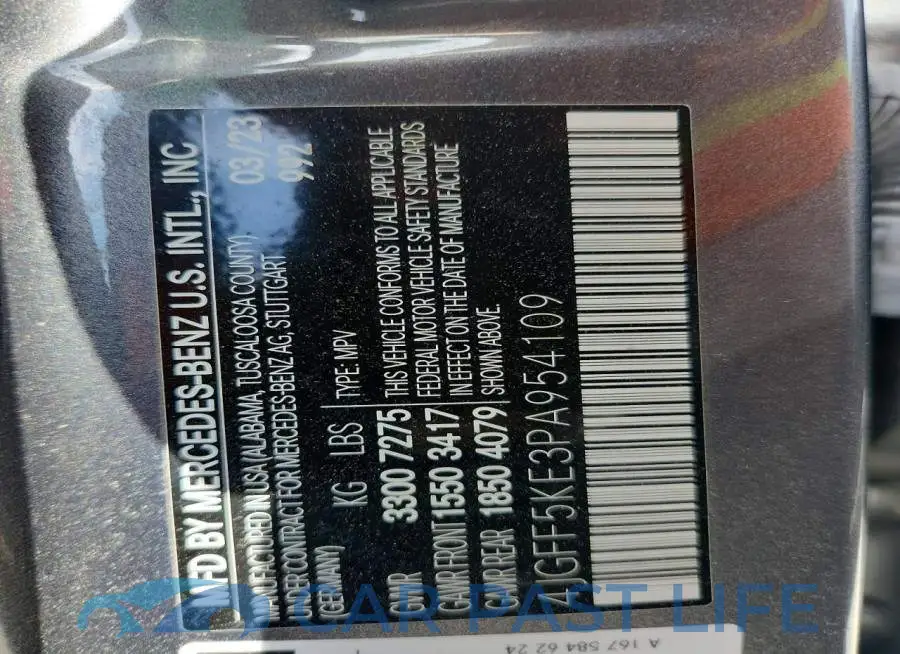 4JGFF5KE3PA954109# 13