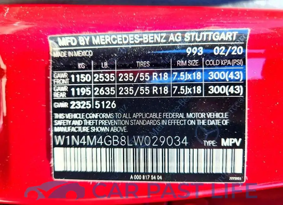 W1N4M4GB8LW029034# 14