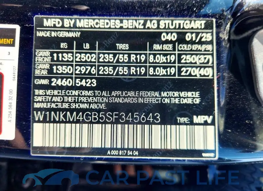 W1NKM4GB5SF345643# 14