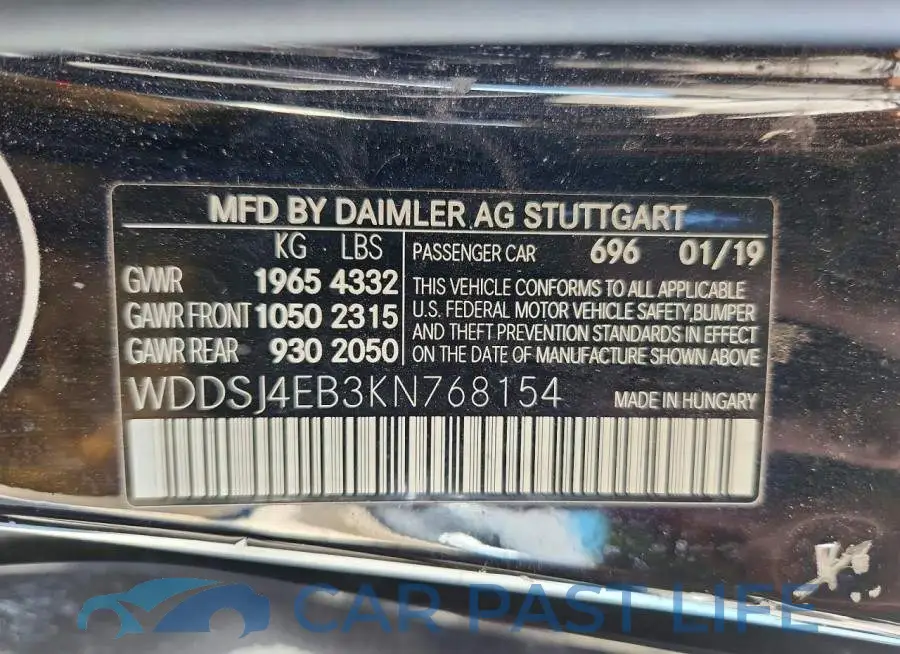 WDDSJ4EB3KN768154# 12