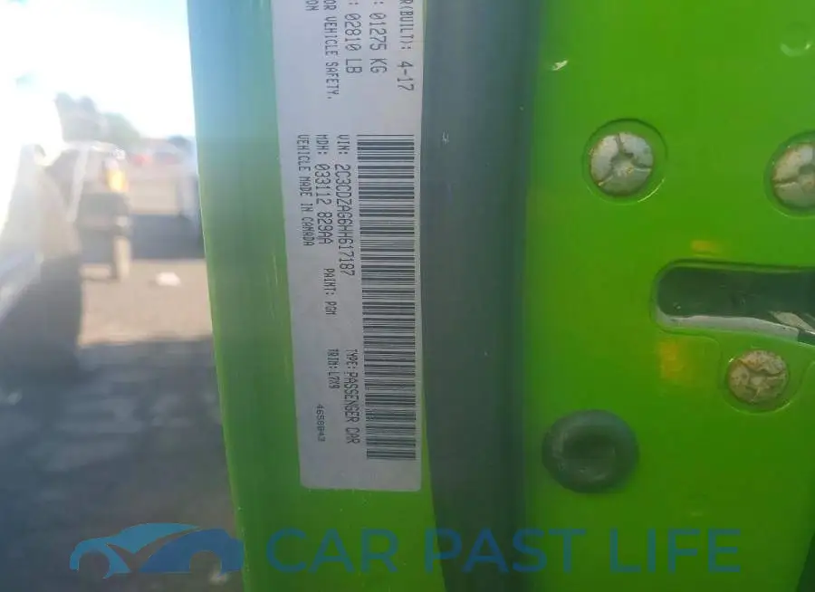 2C3CDZAG6HH617187# 12