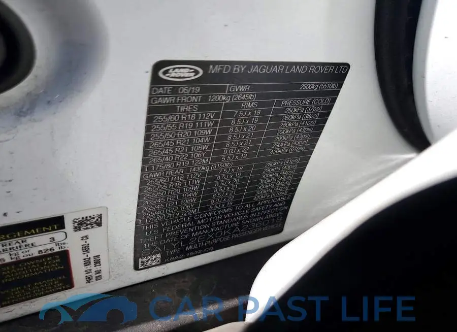 SALYL2EX0KA236018# 13