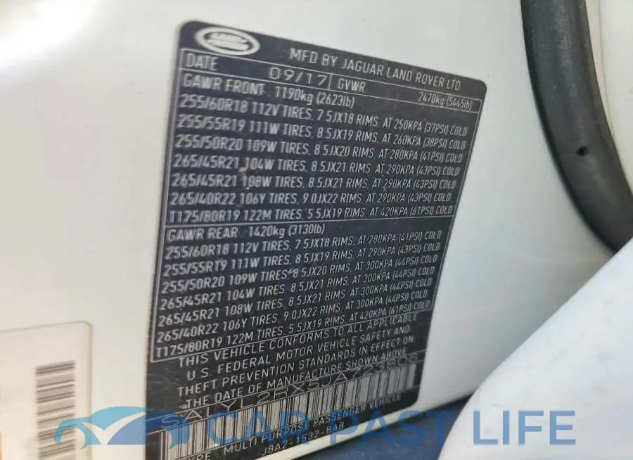 SALYL2RX5JA723806# 14