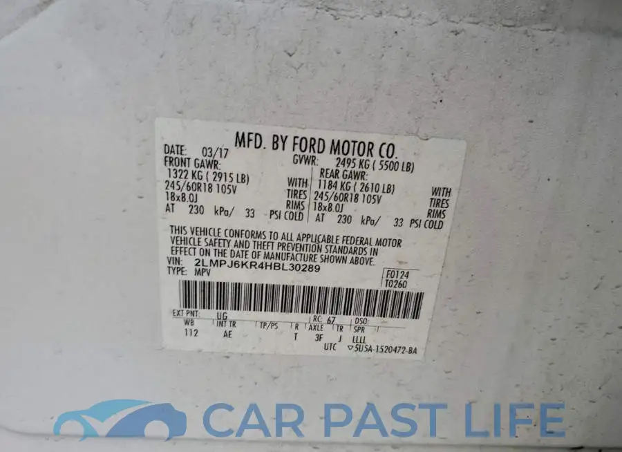 2LMPJ6KR4HBL30289# 13