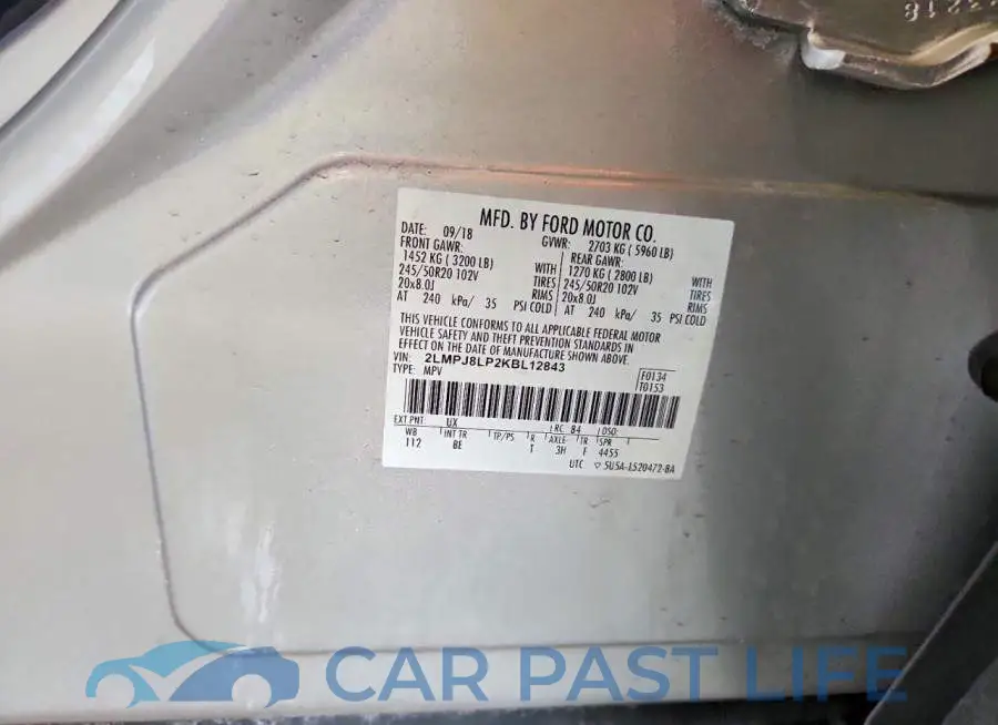 2LMPJ8LP2KBL12843# 13