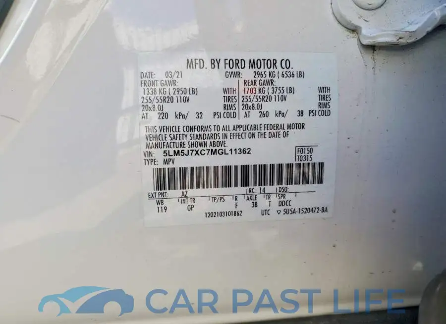 5LM5J7XC7MGL11362# 13
