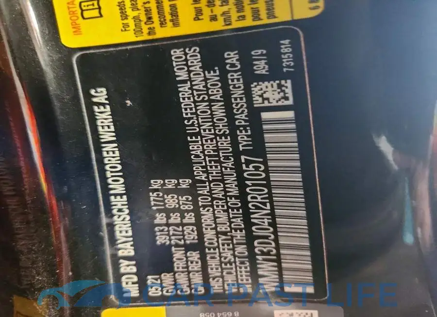 WMW13DJ04N2R01057# 12