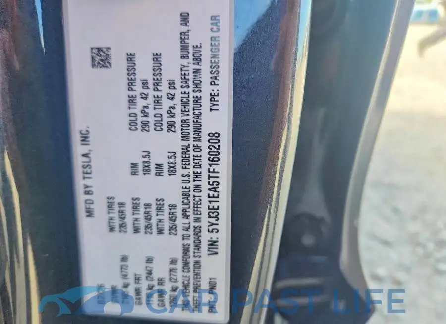 5YJ3E1EA5TF160208# 13