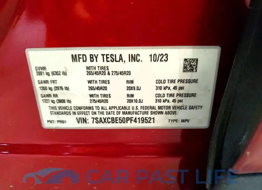 7SAXCBE50PF419521# 14