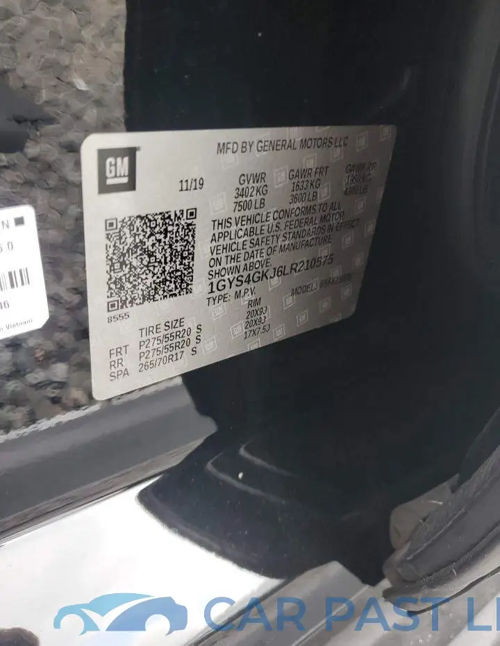 1GYS4GKJ6LR210575# 13