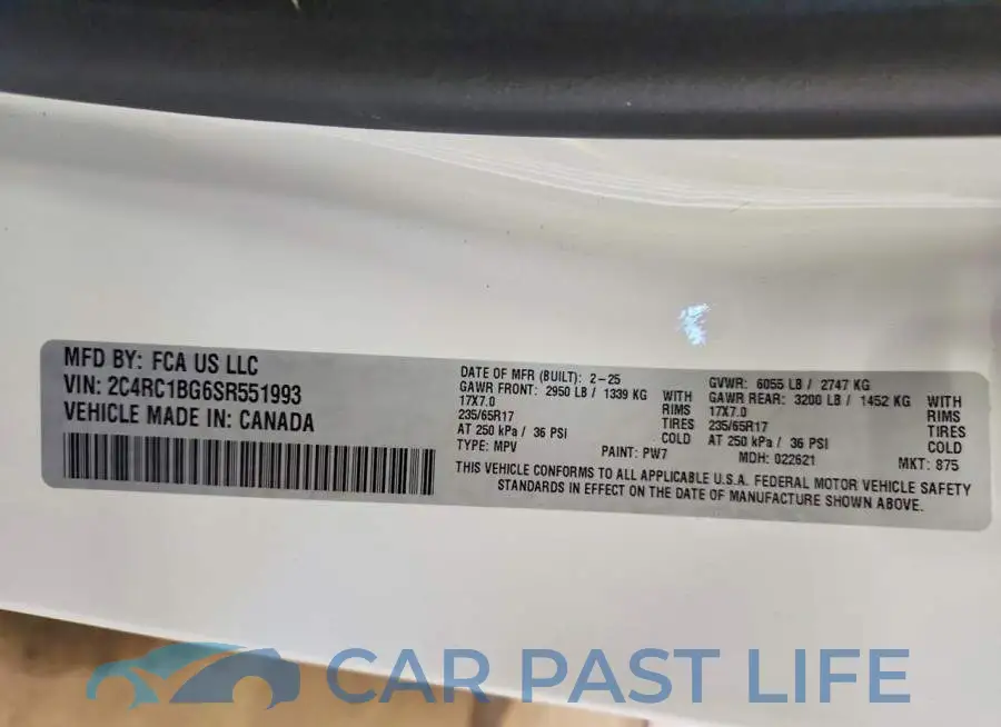 2C4RC1BG6SR551993# 13
