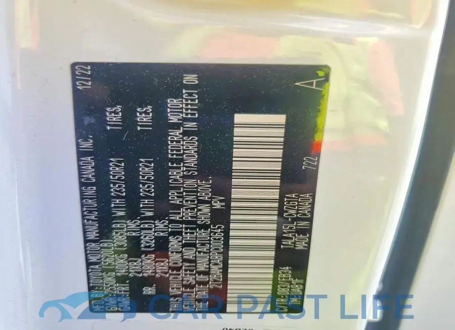 2T2BAMCA8PC003645# 13