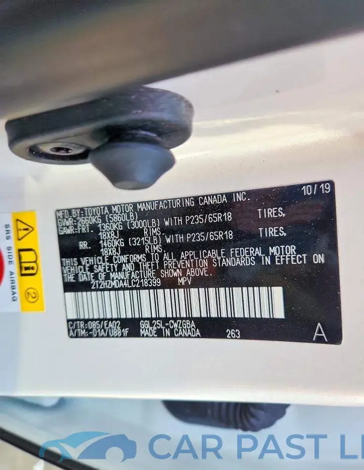 2T2HZMDA4LC218399# 12
