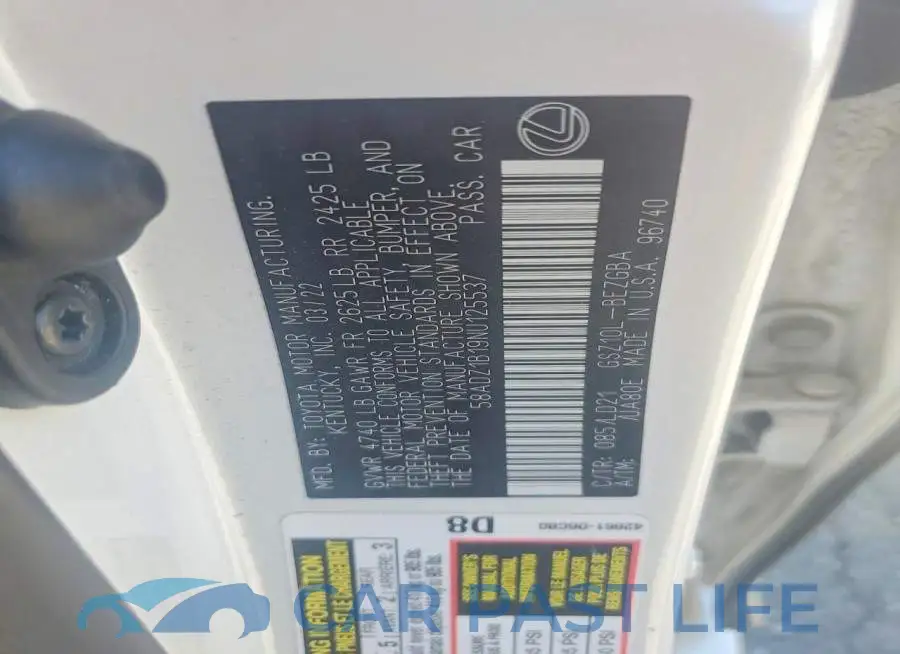 58ADZ1B19NU125537# 12