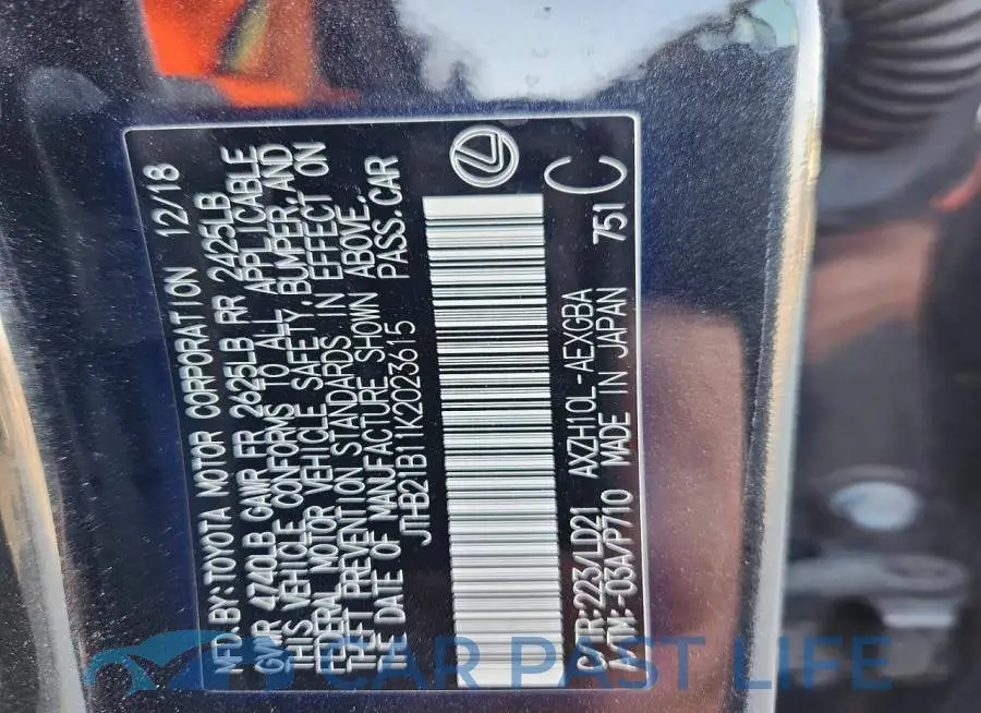 JTHB21B11K2023615# 12