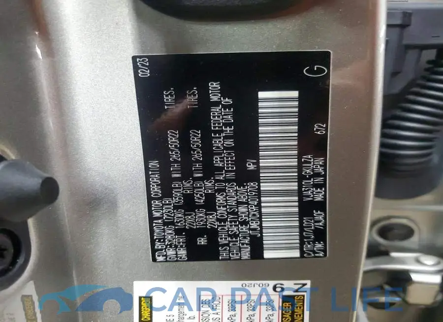 JTJMB7CX9P4019708# 13