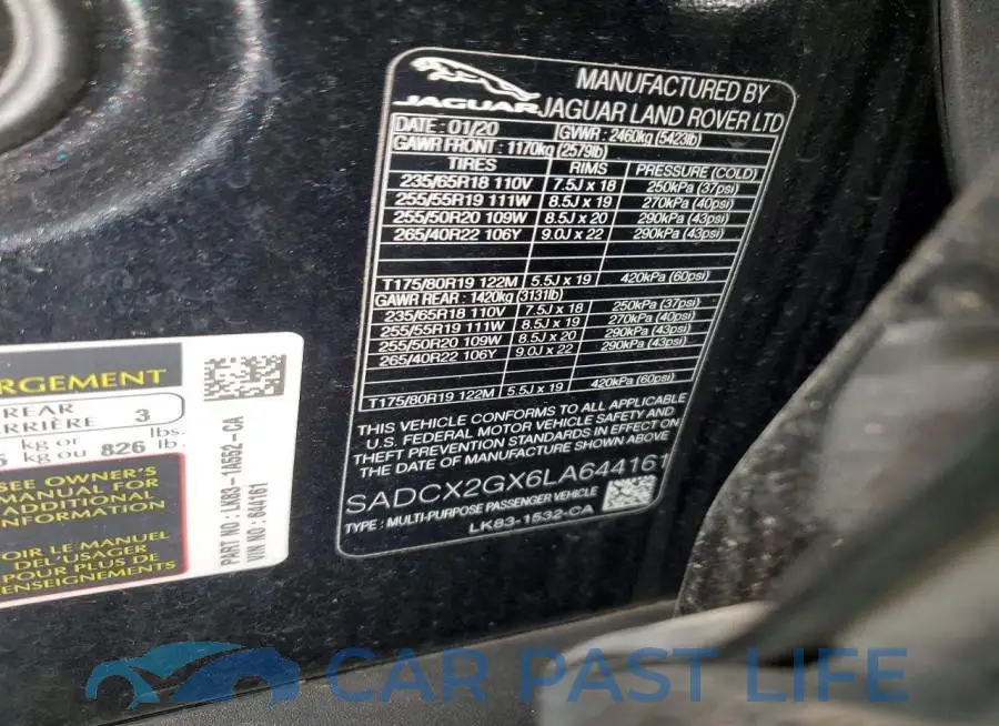 SADCX2GX6LA644161# 13
