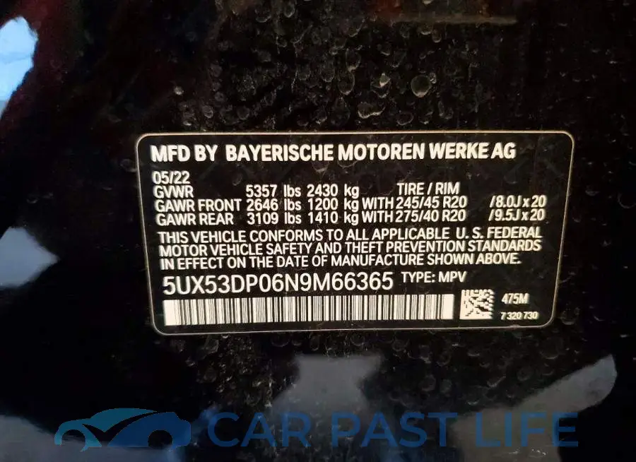 5UX53DP06N9M66365# 14