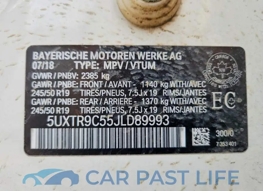 5UXTR9C55JLD89993# 14