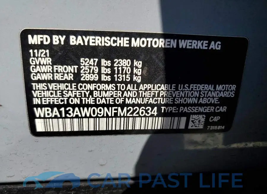 WBA13AW09NFM22634# 12